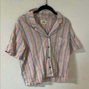 Marine Layer Rainbow Button Down Shirt